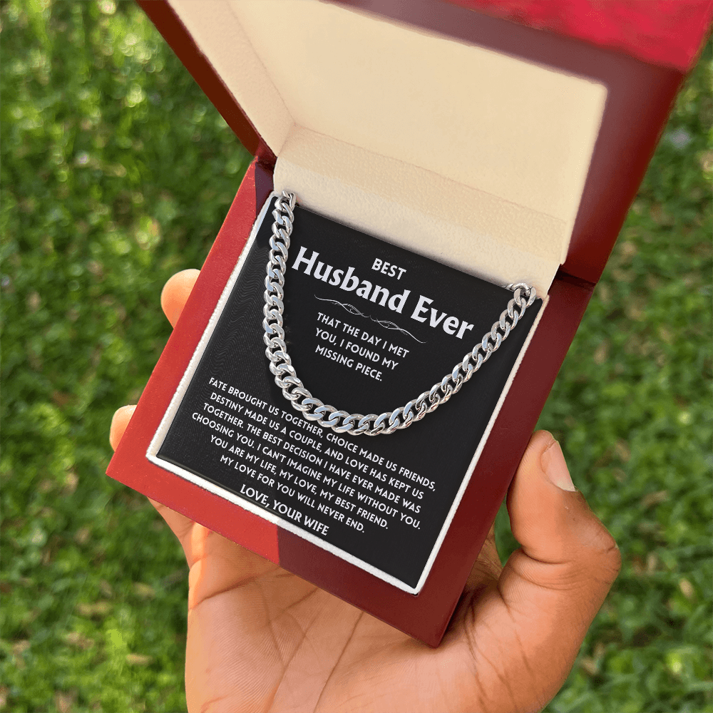 Cuban Link Chain for Husband, Simple chain, serious handsome energy