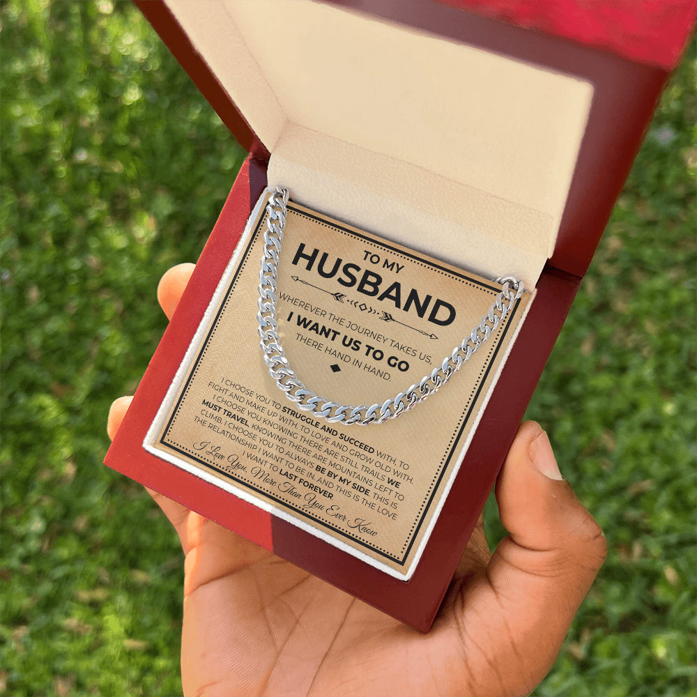 Husband Necklace Gifts From Wife, This chain makes your boyfriend look extra handsome.