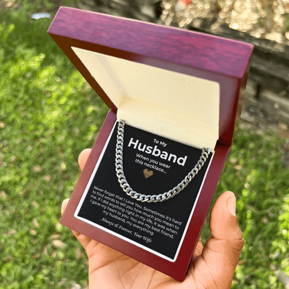 Anniversary Necklace For Husband, One chain and your boyfriend's look is upgraded