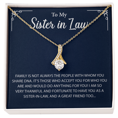 To My Sister in law Necklace, More than just a gift, it's a memory she'll always keep