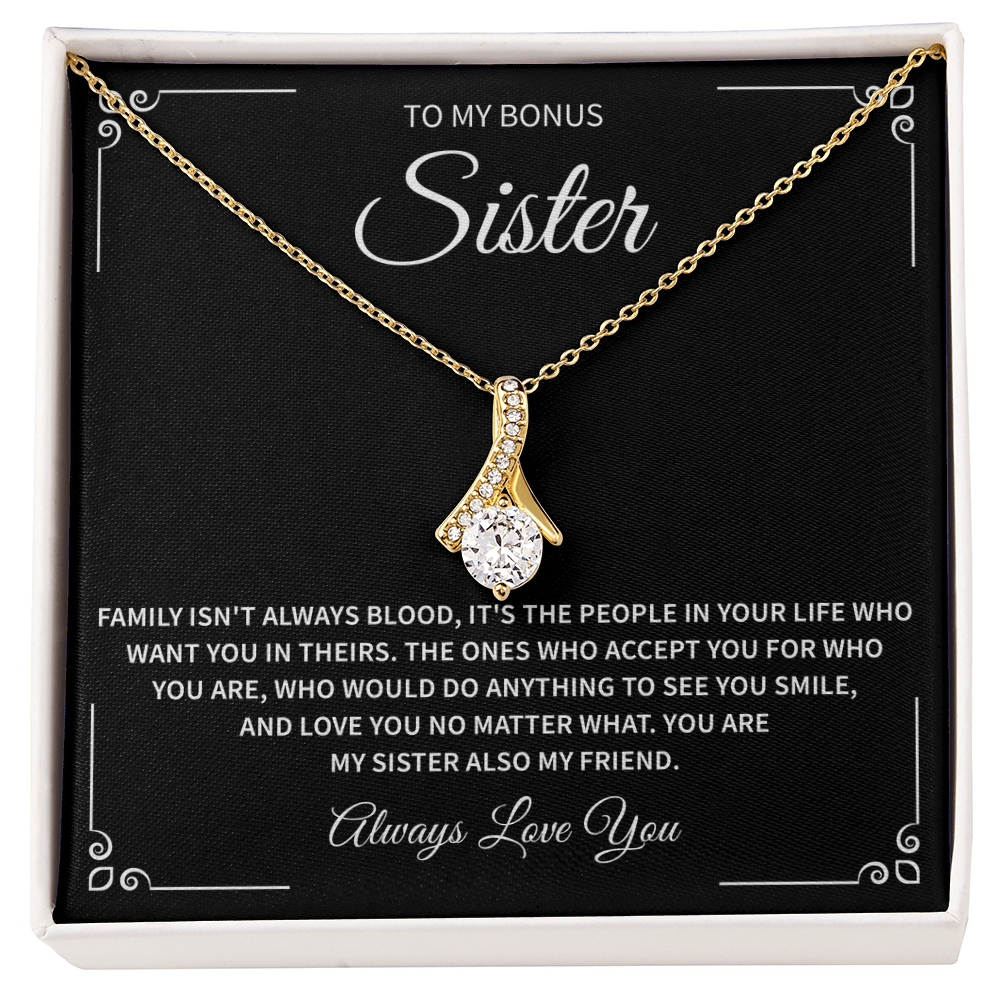 To my Step Sister Necklace, Christmas Gift for Step Sister