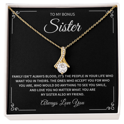 To my Step Sister Necklace, Christmas Gift for Step Sister