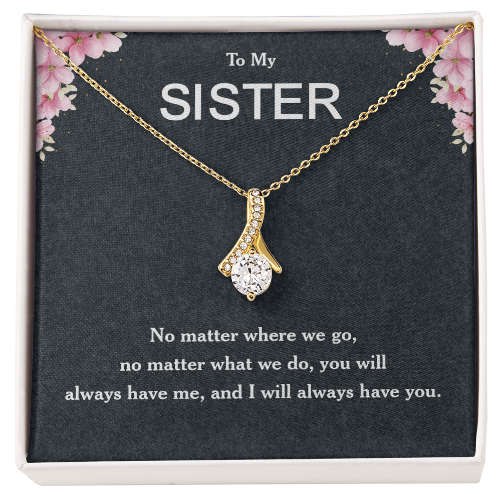 Sister Necklace Gifts from Sister, Sterling Silver Necklace