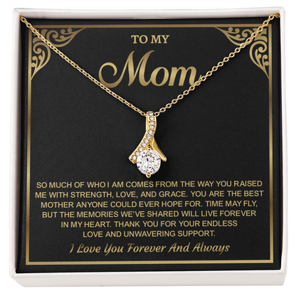 To My Mom Alluring Beauty Necklace – Birthday Gift for Mom, Best Mom Gifts, Jewelry Gift, Mom Necklace