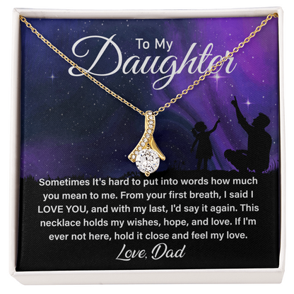 Gifts for Daughter - Gifts for Daughter from Dad - Sparkling Alluring Beauty Necklace, Best Father Daughter Gifts