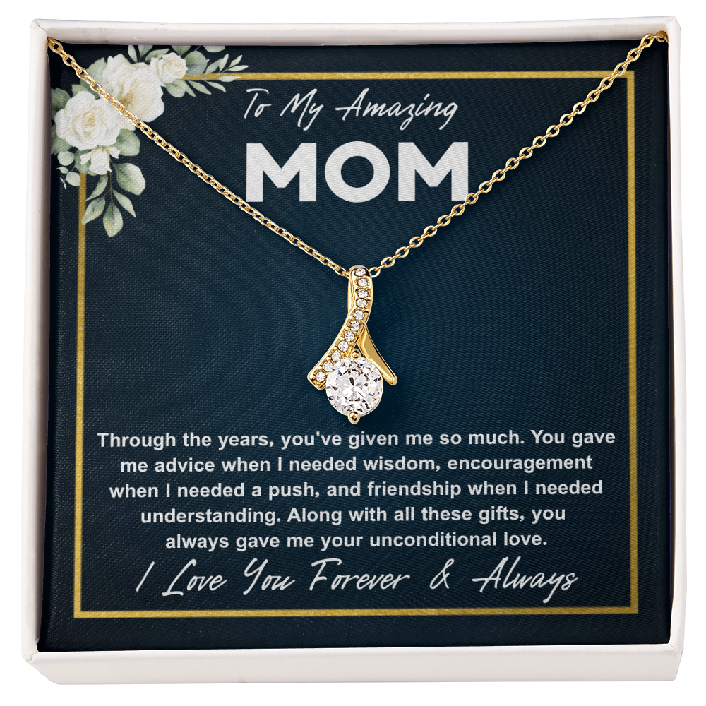 Necklace gift box with a heartfelt message