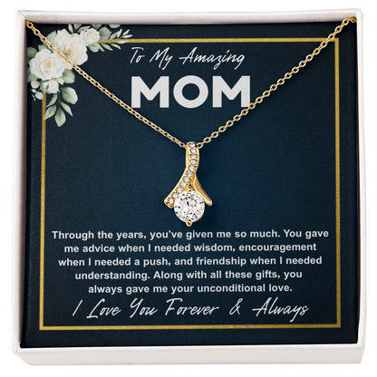 Necklace gift box with a heartfelt message