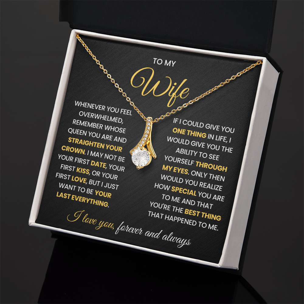 To My Wife Necklace from Husband, Birthday Gifts for Her