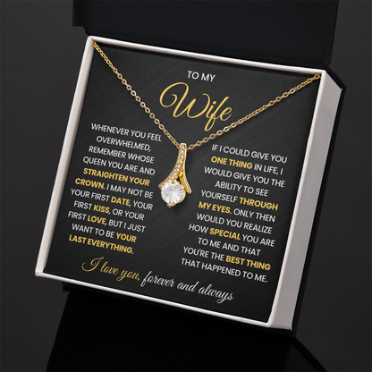 To My Wife Necklace from Husband, Birthday Gifts for Her