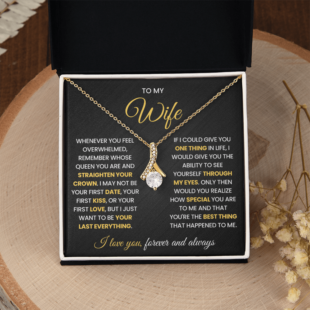To My Wife Necklace from Husband, Birthday Gifts for Her