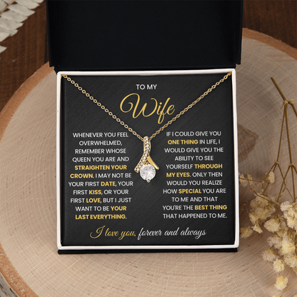 To My Wife Necklace from Husband, Birthday Gifts for Her