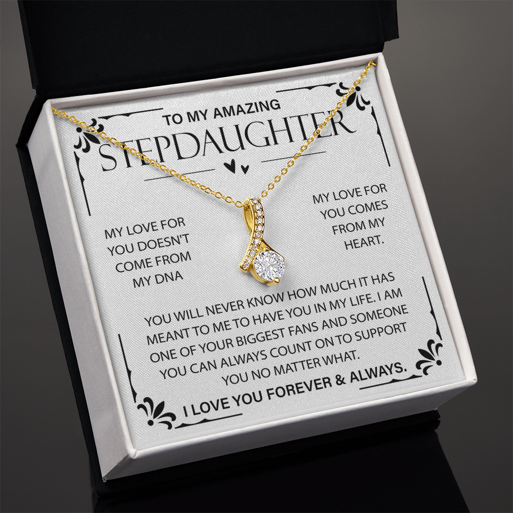 To My Amazing Stepdaughter Alluring Beauty Necklace, Necklace Gifts for Stepdaughter, Best Gifts for Her