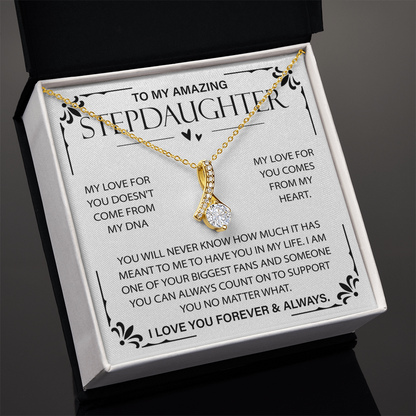 To My Amazing Stepdaughter Alluring Beauty Necklace, Necklace Gifts for Stepdaughter, Best Gifts for Her