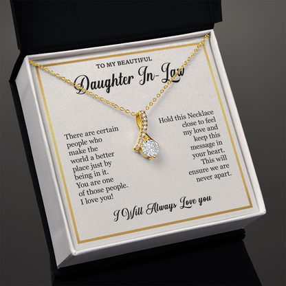 Gift Ideas for Daughter-in-Law – Elegant Alluring Beauty Necklace in Gift Box, Jewelry Gifts