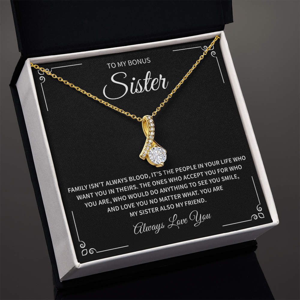 To my Step Sister Necklace, Christmas Gift for Step Sister