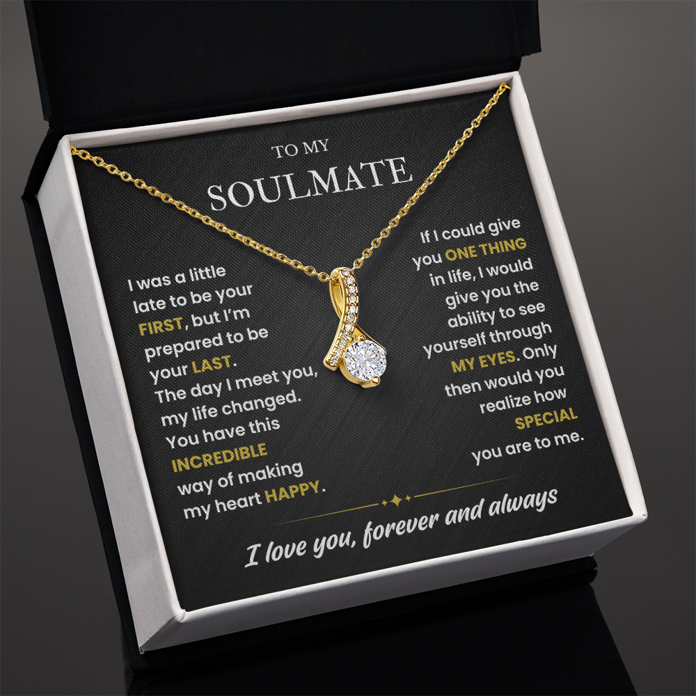To My Soulmate Necklace, Valentines Day Gifts for Soulmate