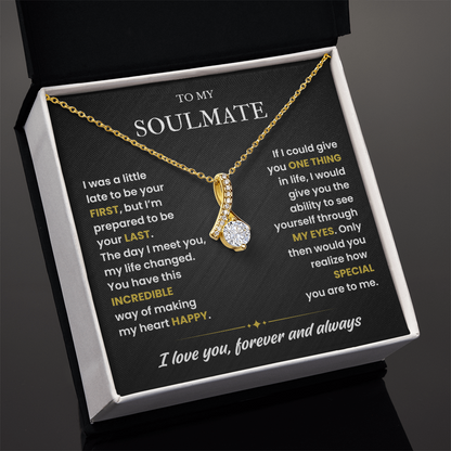To My Soulmate Necklace, Valentines Day Gifts for Soulmate