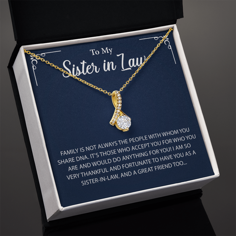 To My Sister in law Necklace, More than just a gift, it's a memory she'll always keep