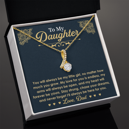 To My Daughter Necklace Gifts- Alluring Beauty Necklace for Dughter, Daughter Gifts, Gift idea for Daughter, Best Gifts for Dauther,
