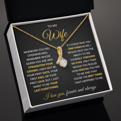 To My Wife Necklace from Husband, Birthday Gifts for Her