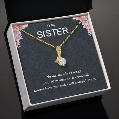 Sister Necklace Gifts from Sister, Sterling Silver Necklace