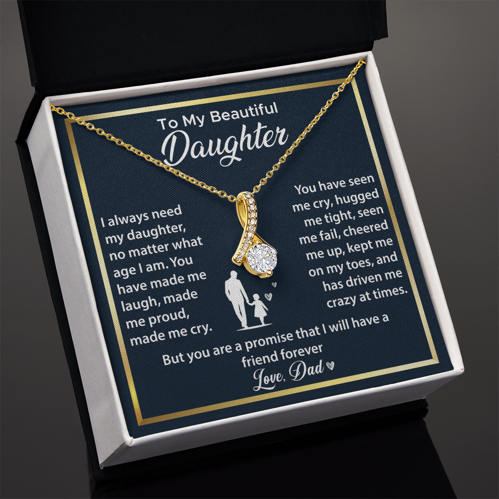 To My Daughter Gifts - Daughter Alluring Beauty Necklace, Daughter Gifts Idea, Gifts for Daughter, Daughter Jewellery Gifts