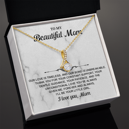To My Mom Alluring Beauty Necklace – Birthday Gift for Mom, Best Mom Gifts, Jewelry Gift