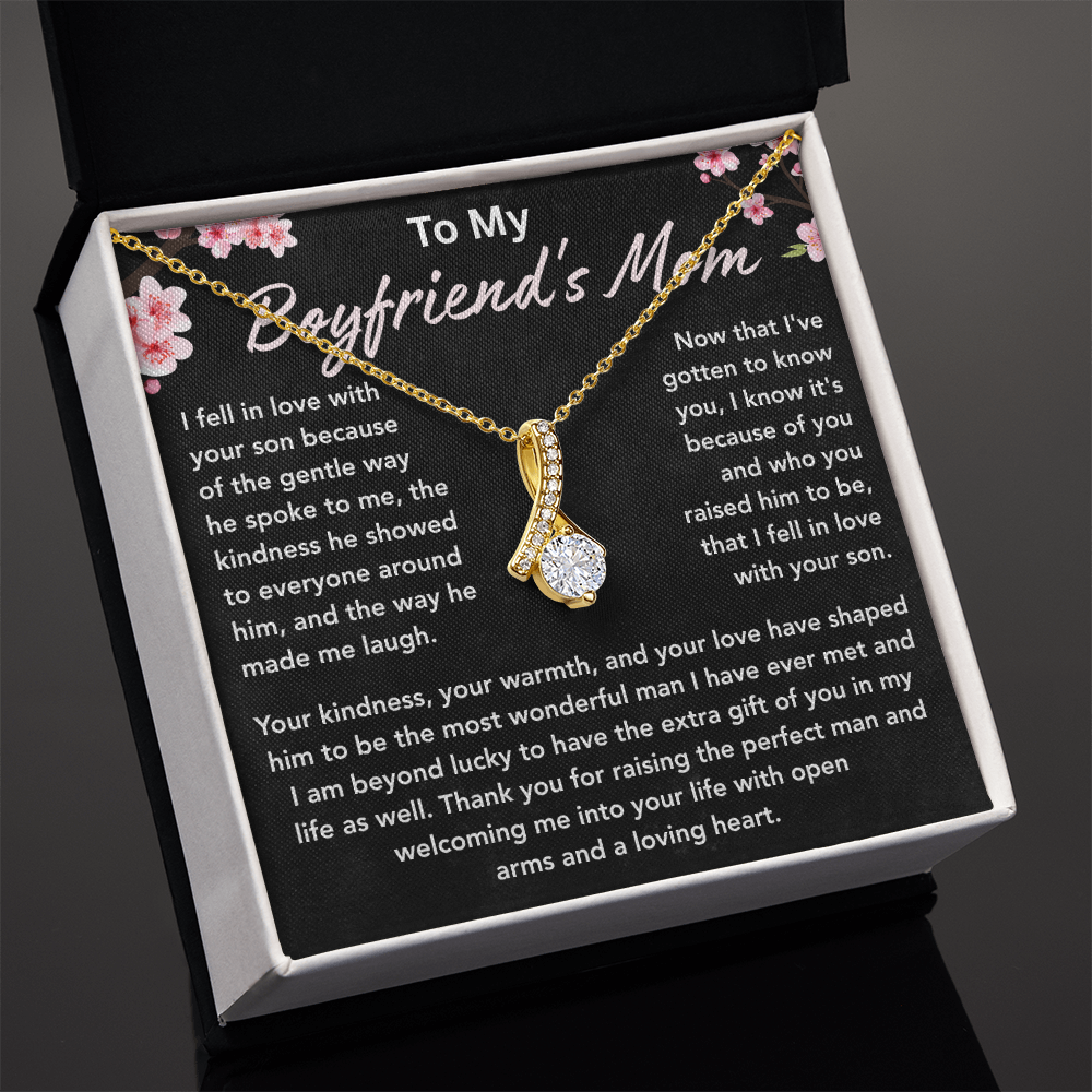 To My Boyfriends Mom Necklace, Necklace Gifts for Boyfriends Mom