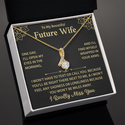 Silver Necklace For My Future Wife - Women Xmas Presents
