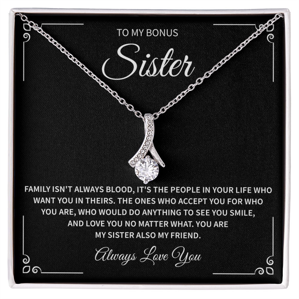 To my Step Sister Necklace, Christmas Gift for Step Sister