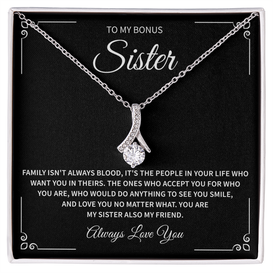 To my Step Sister Necklace, Christmas Gift for Step Sister
