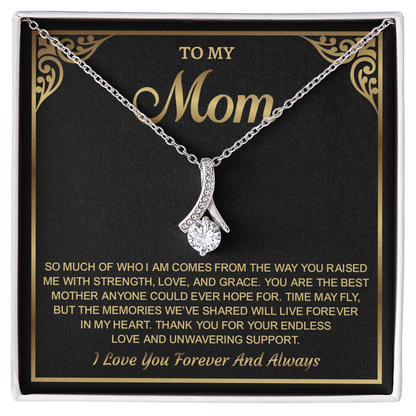 To My Mom Alluring Beauty Necklace – Birthday Gift for Mom, Best Mom Gifts, Jewelry Gift, Mom Necklace