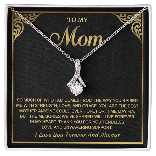 To My Mom Alluring Beauty Necklace – Birthday Gift for Mom, Best Mom Gifts, Jewelry Gift, Mom Necklace