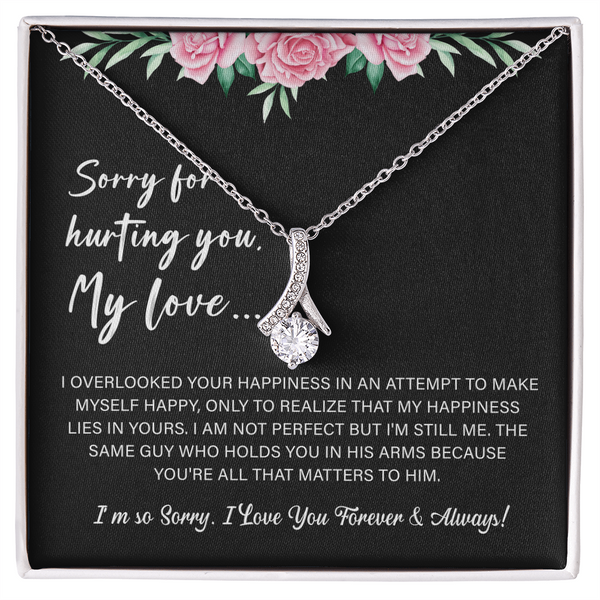 Apology Necklace For Her Say You're Sorry to Girlfriend or Soulmate