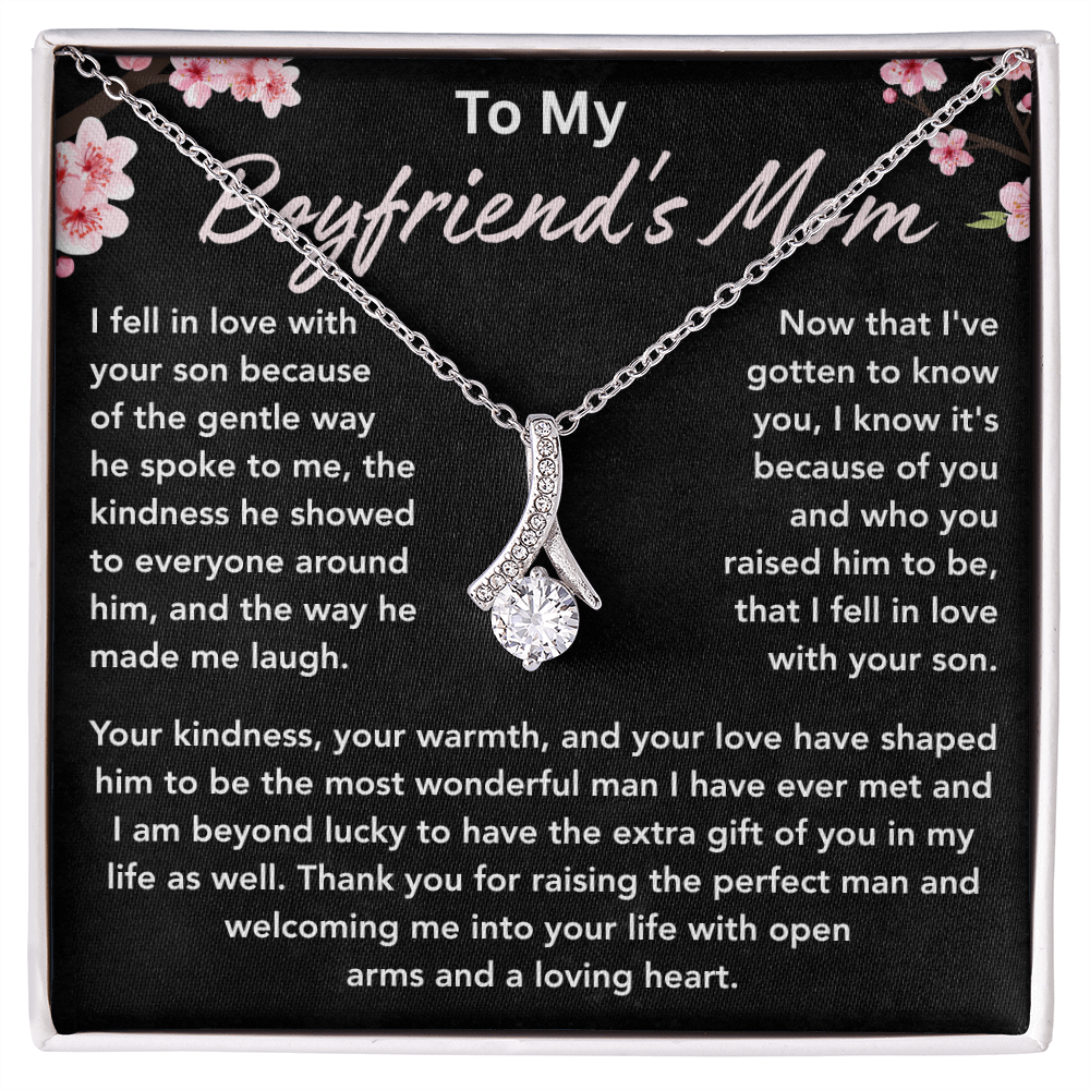 To My Boyfriends Mom Necklace, Necklace Gifts for Boyfriends Mom