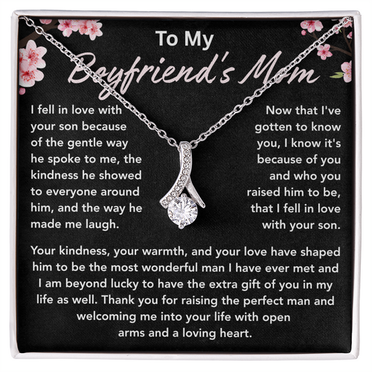 To My Boyfriends Mom Necklace, Necklace Gifts for Boyfriends Mom