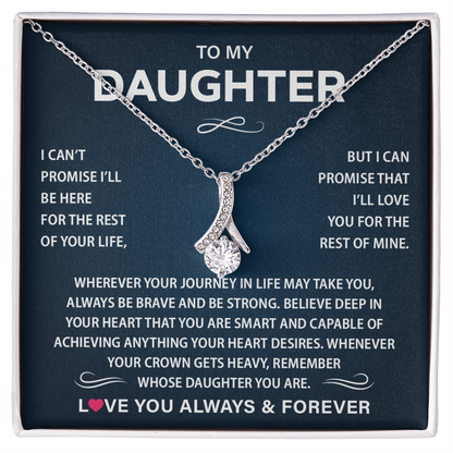 To My Daughter Necklace from Dad, Christmas Gift