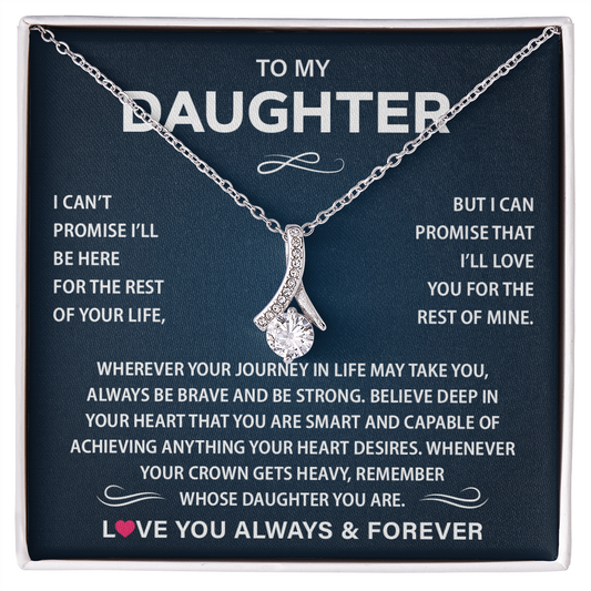 To My Daughter Necklace from Dad, Christmas Gift