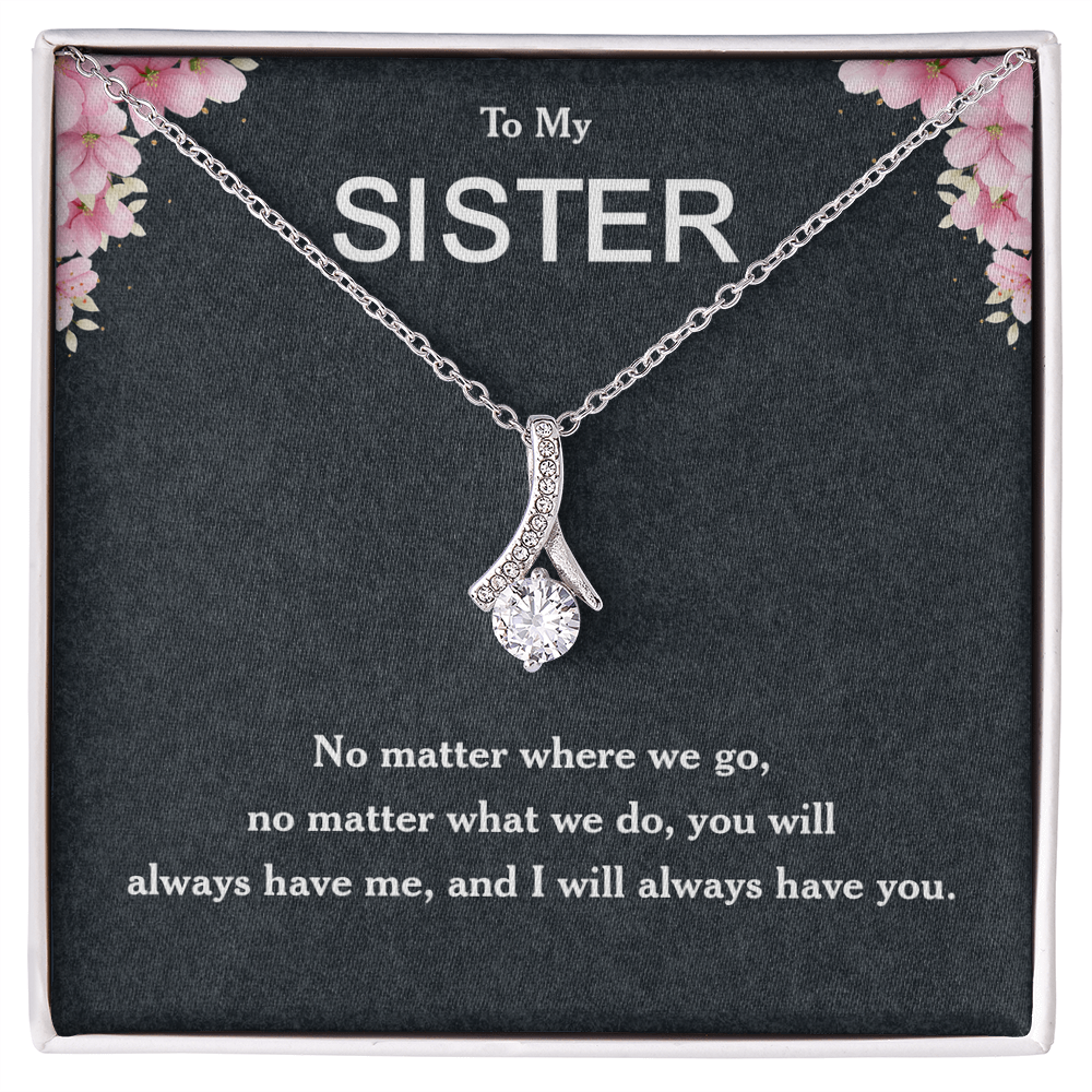 Sister Necklace Gifts from Sister, Sterling Silver Necklace