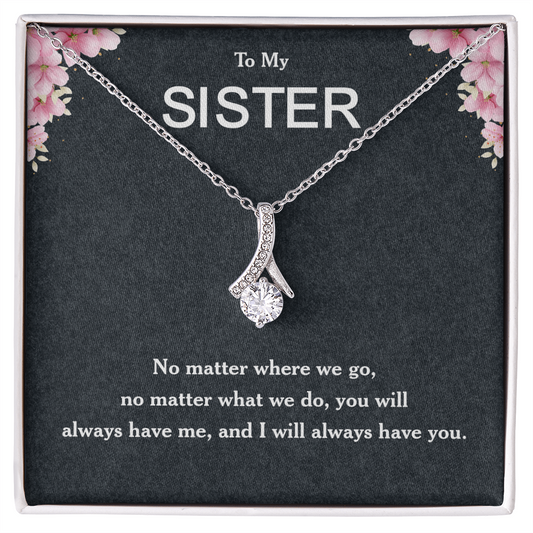Sister Necklace Gifts from Sister, Sterling Silver Necklace