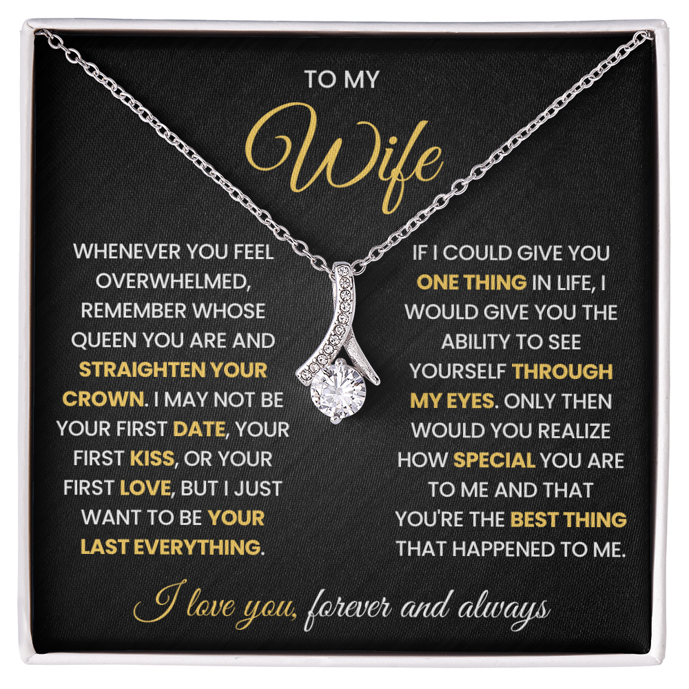 To My Wife Necklace from Husband, Birthday Gifts for Her