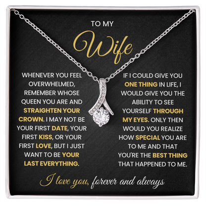 To My Wife Necklace from Husband, Birthday Gifts for Her