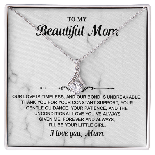 To My Mom Alluring Beauty Necklace – Birthday Gift for Mom, Best Mom Gifts, Jewelry Gift