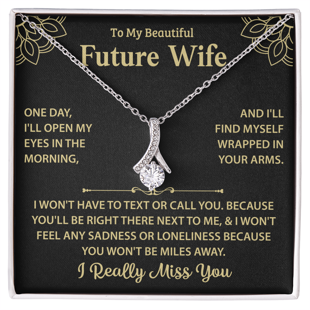 Silver Necklace For My Future Wife - Women Xmas Presents