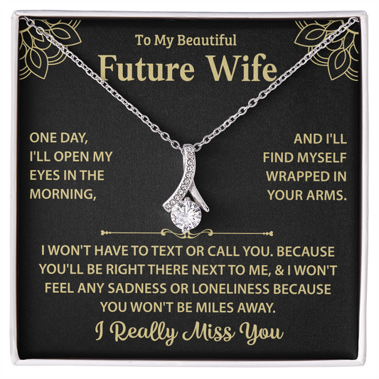Silver Necklace For My Future Wife - Women Xmas Presents