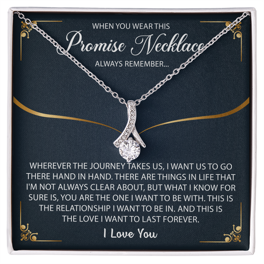 promise pendant necklace with a message
