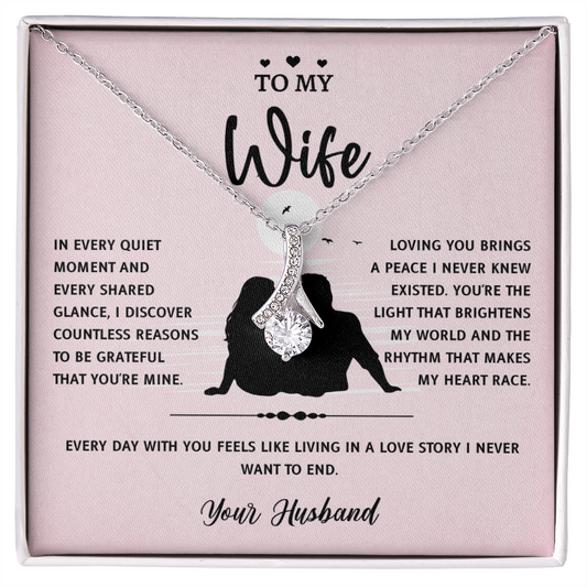 To My Wife - Necklace for Wife on Wedding Day With Gift Ideas