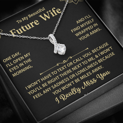 Silver Necklace For My Future Wife - Women Xmas Presents