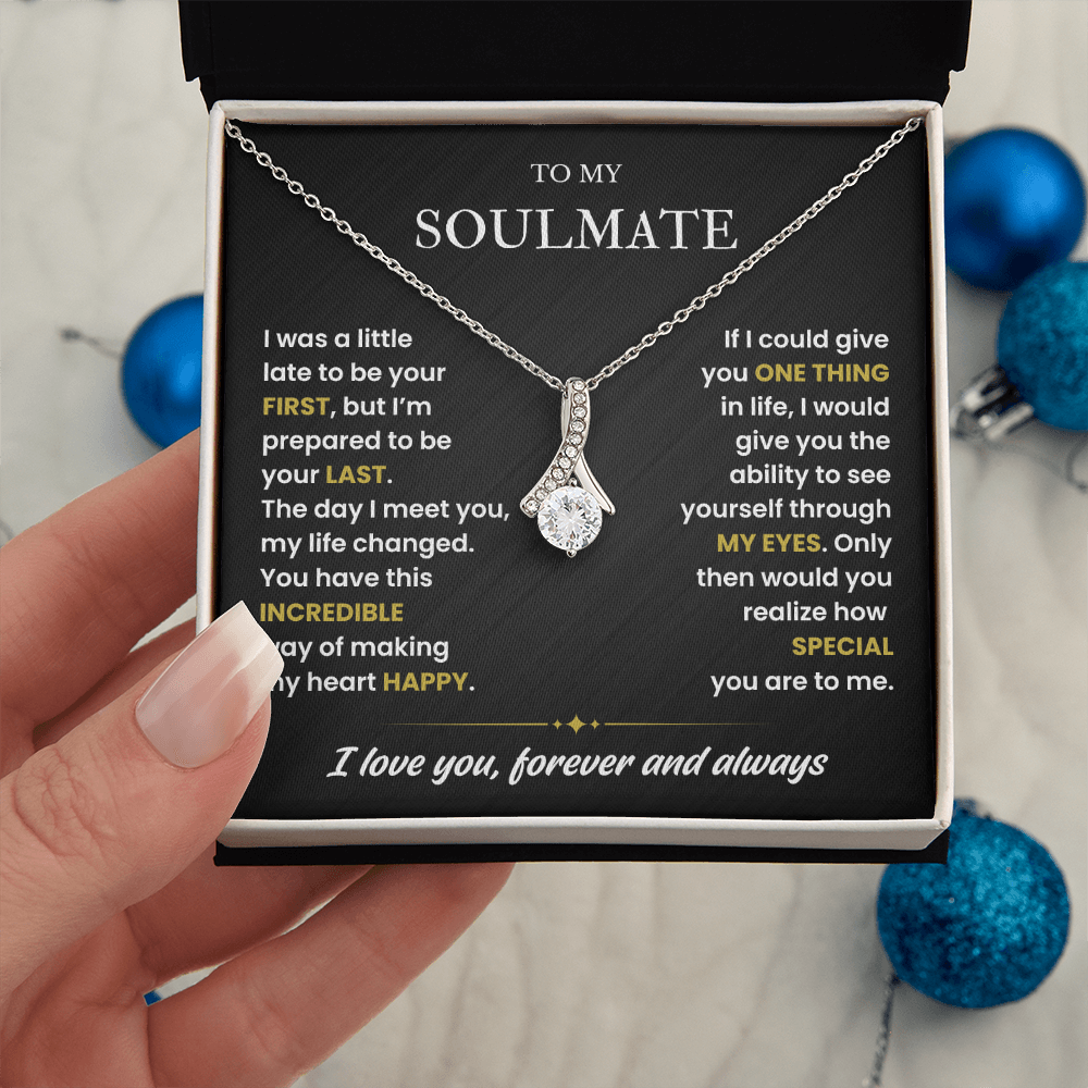 To My Soulmate Necklace, Valentines Day Gifts for Soulmate