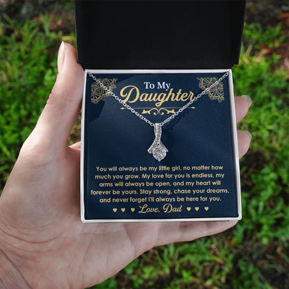 To My Daughter Necklace Gifts- Alluring Beauty Necklace for Dughter, Daughter Gifts, Gift idea for Daughter, Best Gifts for Dauther,